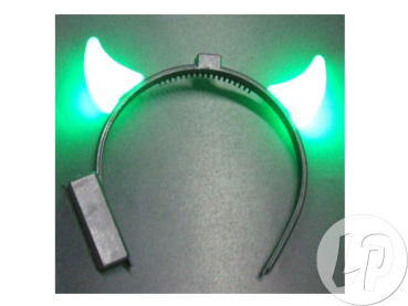 LED Licht Hoerner Teufels Hörner Teufelshörner ROT GRÜN PINK BLAU MULTICOLOR Blink Bock Horn