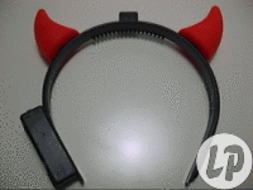 LED Licht Hoerner Teufels Hörner Teufelshörner ROT GRÜN PINK BLAU MULTICOLOR Blink Bock Horn