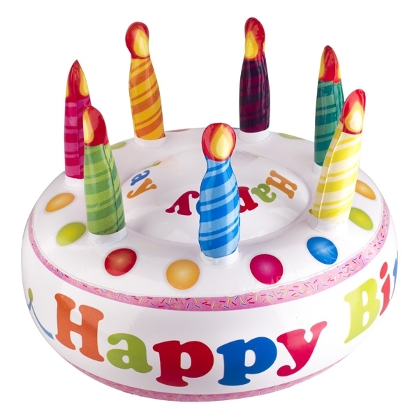 Aufblasbare Geburtstagstorte Schokoladenkuchen Torte happy birthday Geburtstag 