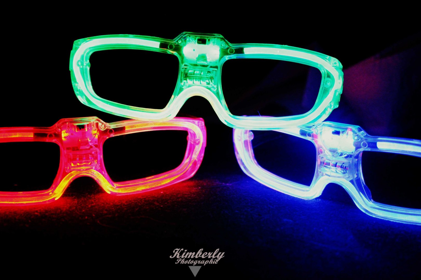 leds-blink.de - Laser LED Party Brille Disco SPACE Partybrille ROT Grün  Blau 3 Programme