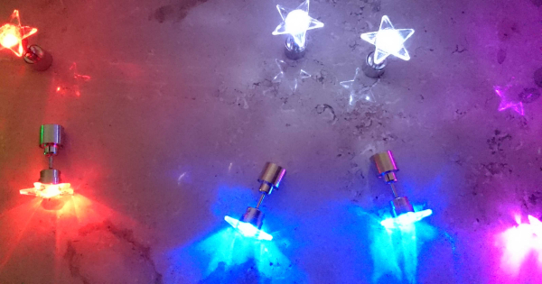 led earring star