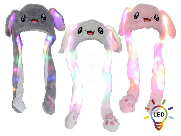 LED wobble beanie bunny rental cuddle hat approx. 60 cm x 20 cm