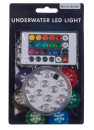 Waterproof underwater light, IP68, with 10 color-changing LEDs and remote control