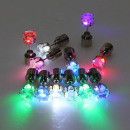 1 PAAR LED Ohrstecker Ohrringe LED Schmuck Disko Mode multicolor bunt Zirk