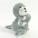 Laber seal "Sally" with baby "Malte", parroting everything, batteries incl