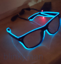 NEU ! EL WIRE Sunglasses Sonnenbrille Ray ban Style GRÜN - Wave Effekt - moving - MOVE LIGHTS el sunglasses