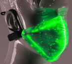 LED multicolor Mundschutz Leucht Faser Maske 7 Programme + Farbwechsel USB +wiederaufladbar Leuchtfaser