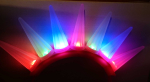 led flashing 7 programs headgear mohawk pink blue black irokese iro