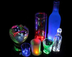 LED adhesive pad for bottle glasses BECHER flashing red green blue lashing mug