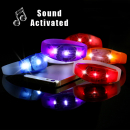 NEW Full Color Sound Sensor active LED ILLUMINATED BRACELET Music Activated SILICON BRACELET - K